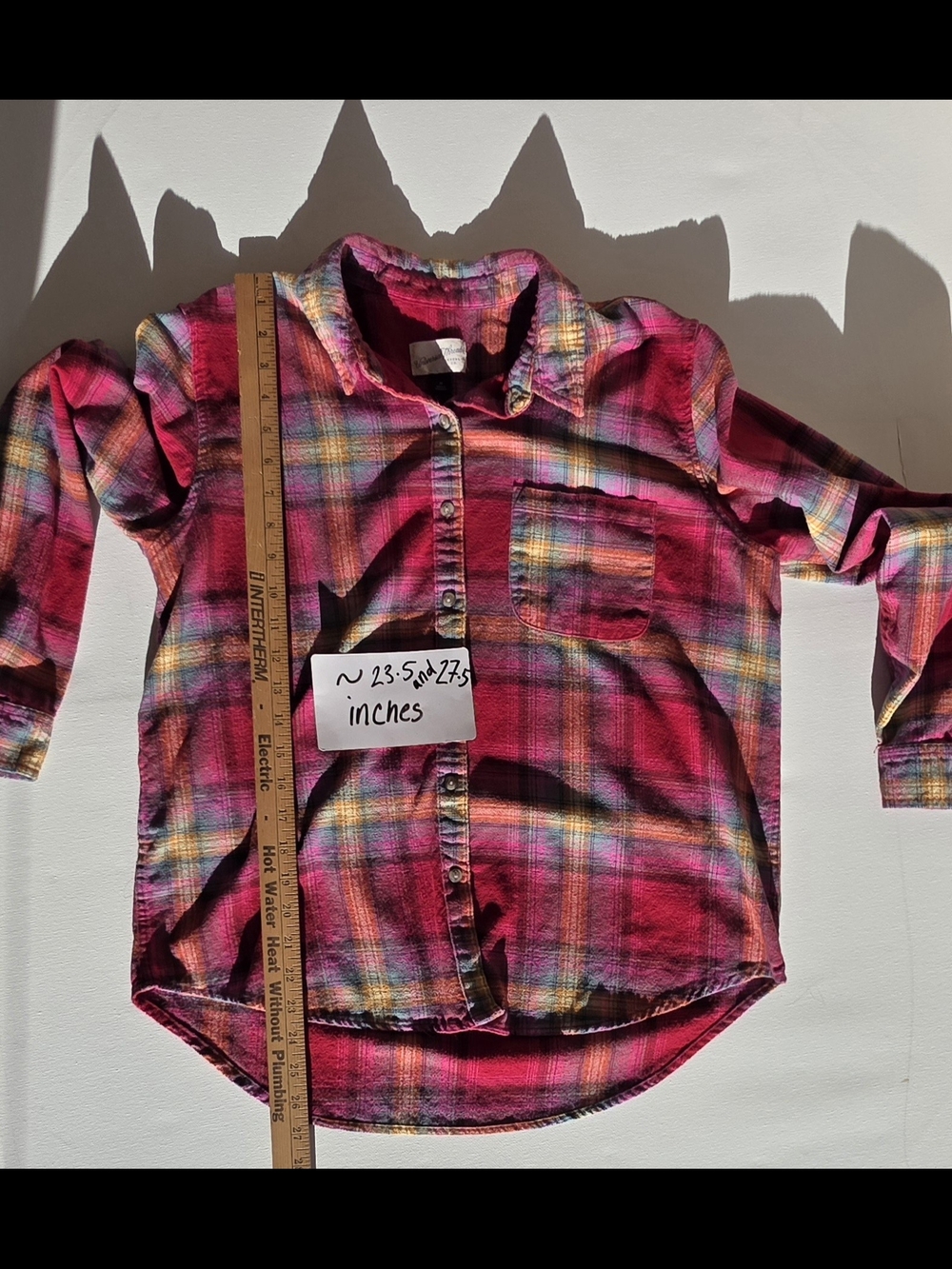 Universal Thread Pink and Red Plaid Button-Up Shirt - Picture 9 of 12